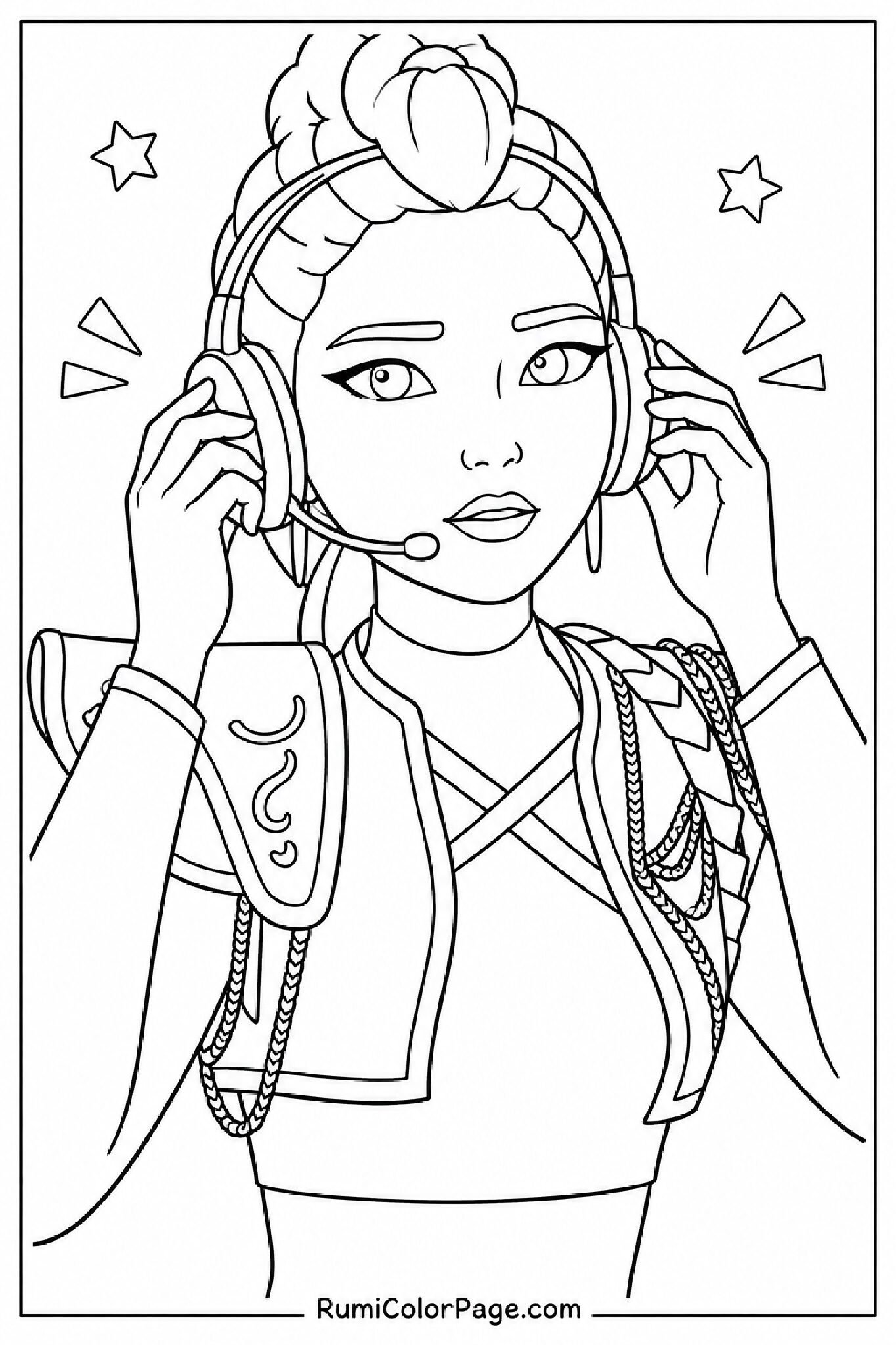 Getting Ready for the Stage coloring page