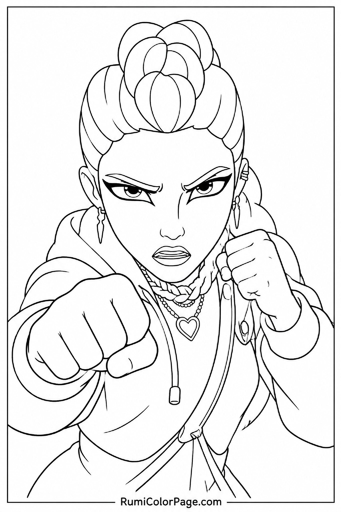 In the Middle of the Fight coloring page