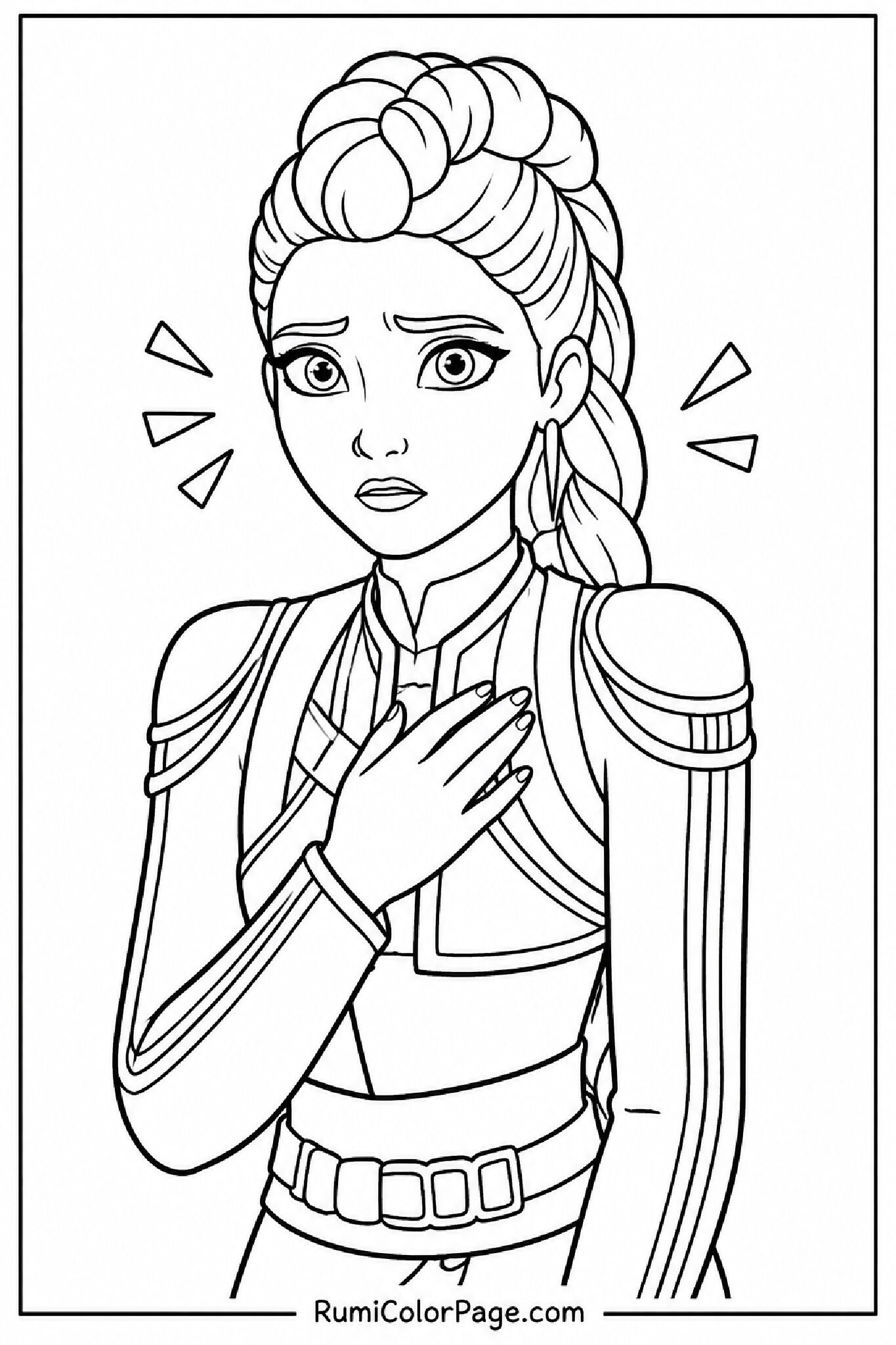 A Worried Expression coloring page
