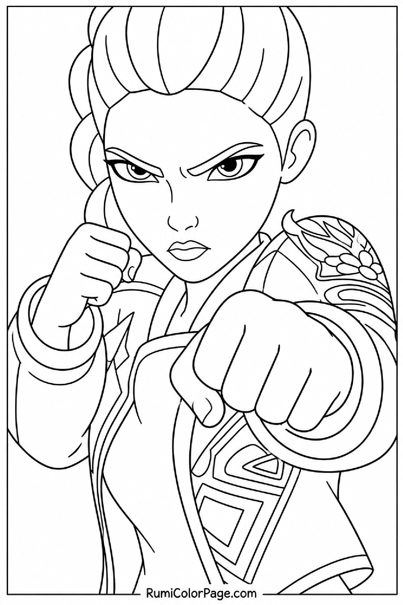 Rumi Ready to Fight coloring page