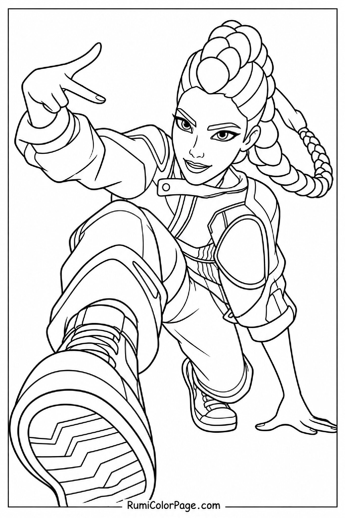 Strike a Rumi Pose coloring page