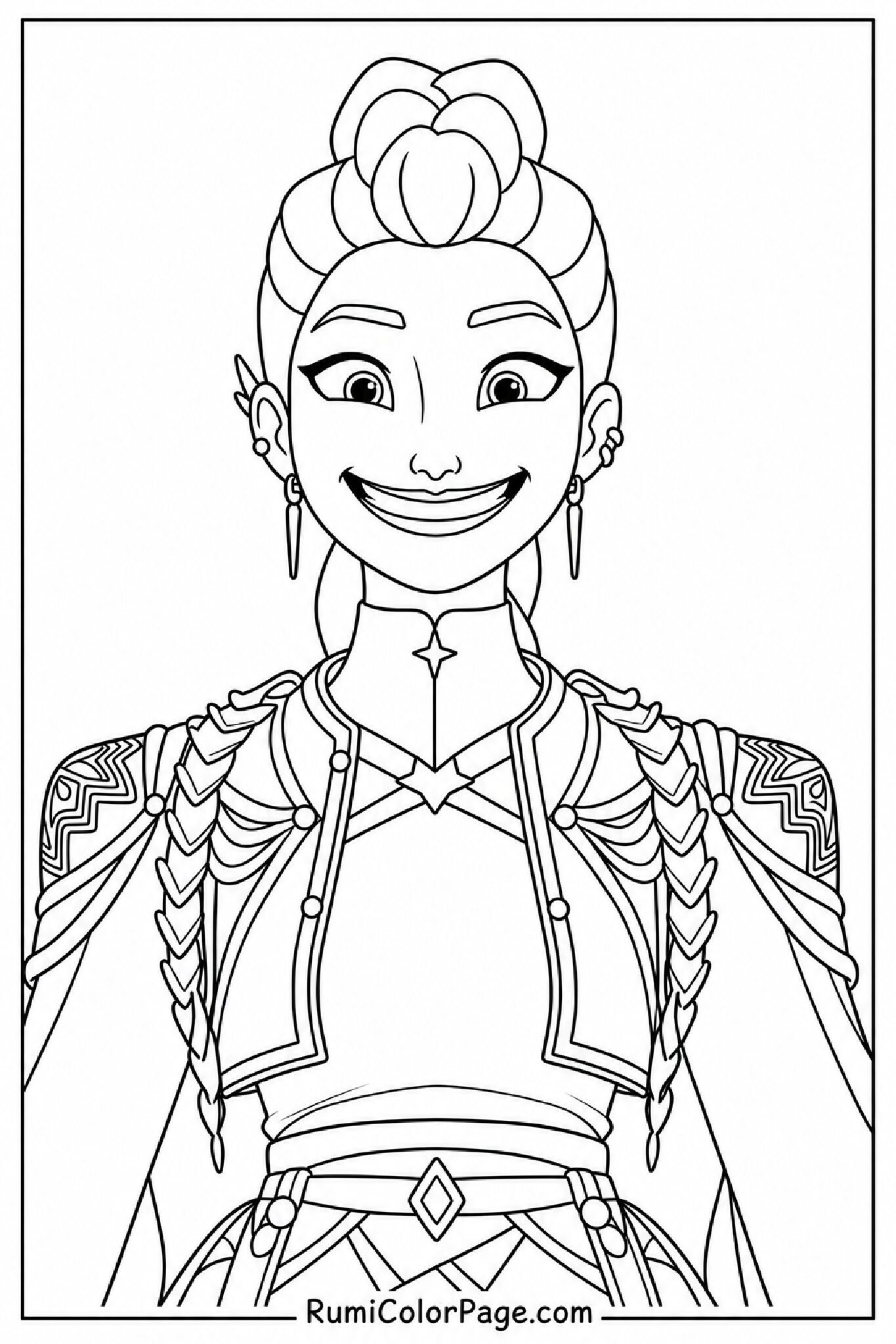 Big Smile, Beautiful Outfit coloring page
